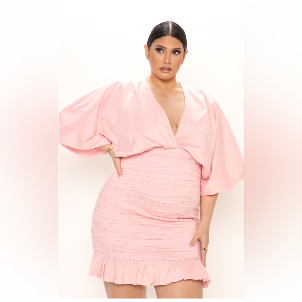 Elodie Ruched Mini Dress - Fashion Nova